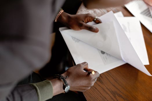 image of an electrician reviewing a contract