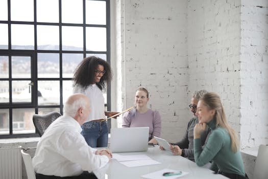 people at a local meetup discussing electrical business