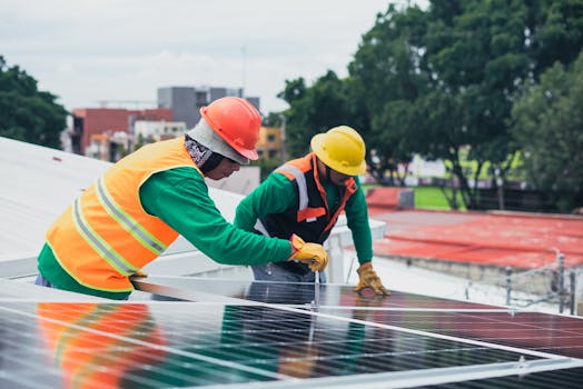 team of electricians working on a construction site