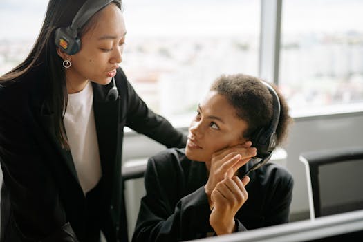 customer service team discussing feedback