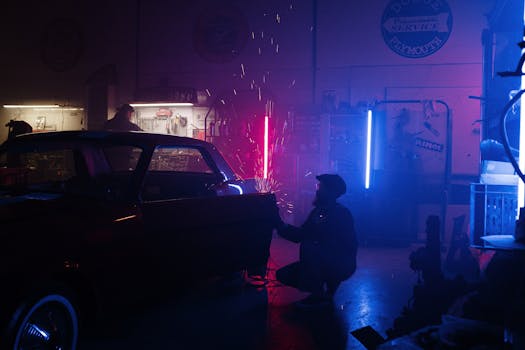 image of electrical technician fixing a problem