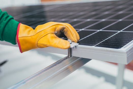 electrician working with leased equipment