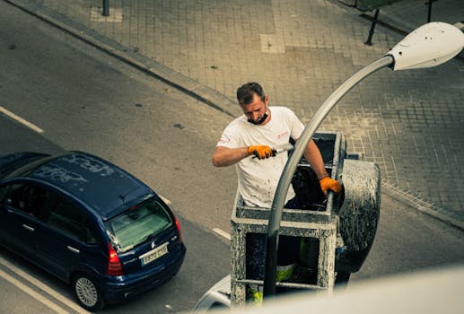 image of local electrician service vehicle