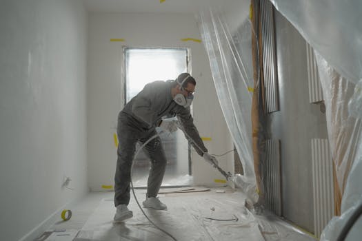 Electrician working on a renovation project